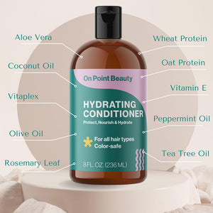 Buy as a single product or as a part of a Kit. Hair Conditioner that protects, nourishes, and hydrates your hair and scalp. Crafted with vitamins, essential oils, and proteins, including Vitamin E, Vitaplex, Aloe Vera, Coconut Oil, Olive Oil, Rosemary Leaf, Peppermint Oil, Tea Tree Oil, Wheat Protein, Oat Protein. Clean ingredients for healthy hair and scalp! Foundational hair care, Women and Minority Owned and Certified.