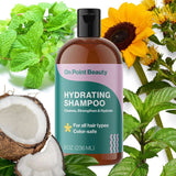 Shampoo that cleanses, strengthens, and hydrates your hair and scalp. Crafted with vitamins, essential oils, and proteins, including Vitamin C, Vitamin E, Vitamin B5, Vitamin B3, Tea Tree Oil, Sunflower Oil, Coconut Oil, Peppermint Oil. Clean ingredients for healthy hair and scalp! Foundational hair care, Women and Minority Owned and Certified.